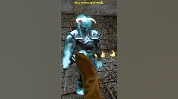 Spartan kick followed by a firebolt! - Daggerfall Unity #daggerfall #retrogaming #shorts