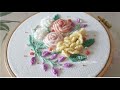 [프랑스자수] 울사 꽃자수  Flower Embroidery (wool thread)
