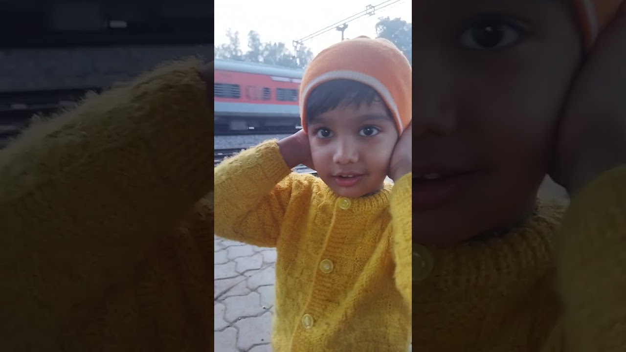 Kids reaction after watching high speed train