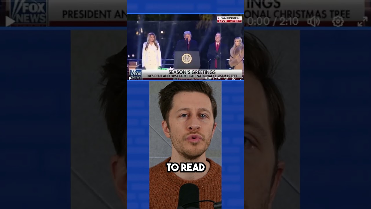 Trump hijacks Christmas tree ceremony to whine about 2020 #shorts