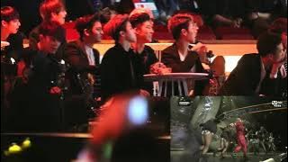 [Fancam] 151202 BTS iKON REACTION TO CL 'Hello Bitches' Ver. 1 | 2015 MAMA Awards 직캠