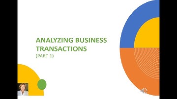 Introduction to Accounting: Analyzing Business transactions using the accounting equation (Part 1)