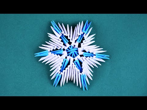 Snowflake Of Paper Assembly 3D Origami Tutorial For Beginners