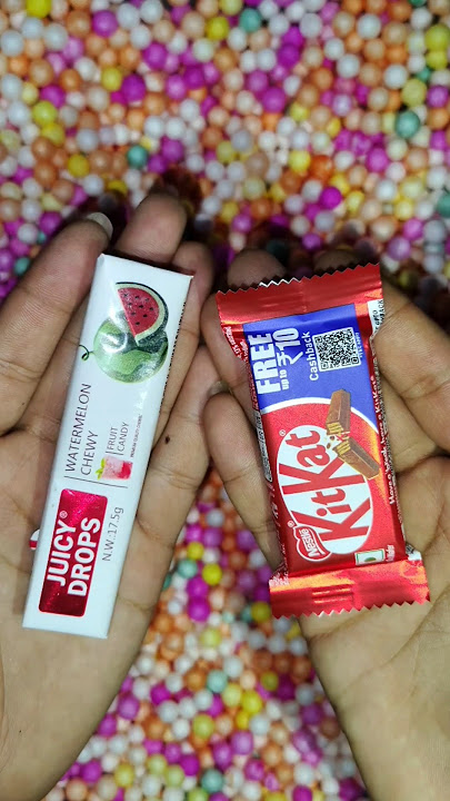 Surprise Candy,Giant watermelonchewy candy🍬&NewNestle KitKatChocolate🍫#shorts#candy#lollipop#mainan