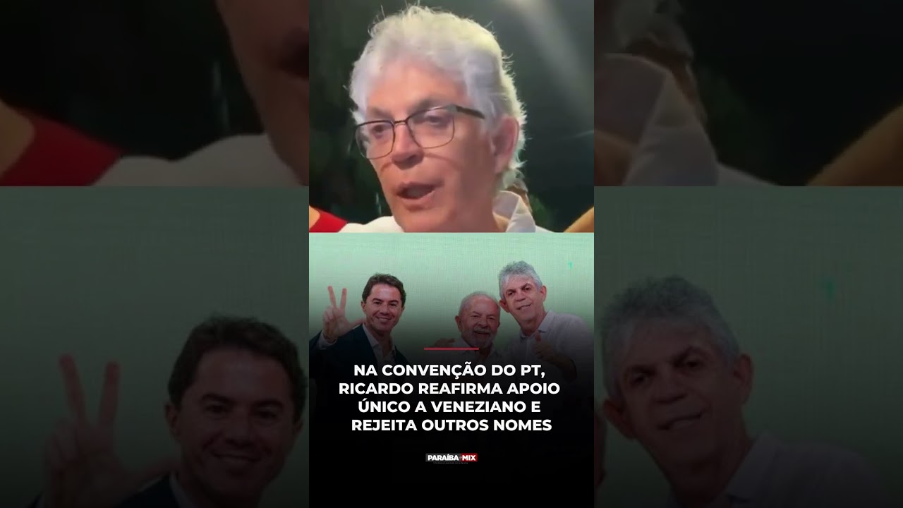 NA CONVENÇÃO DO PT,RICARDO REAFIRMA APOIO ÚNICO A VENEZIANO E REJEITA OUTROS NOMES