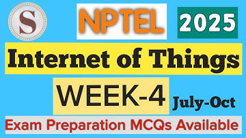 Introduction to Internet of Things Week 4 Quiz Answers | NPTEL 2025 | Assignment Solutions