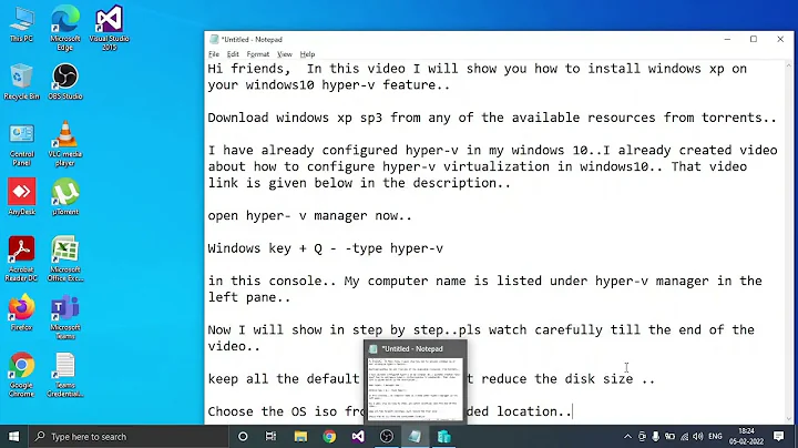 How to install Windows XP virtual machine on Windows 10 Hyper-v Virtualization Feature | New 2022