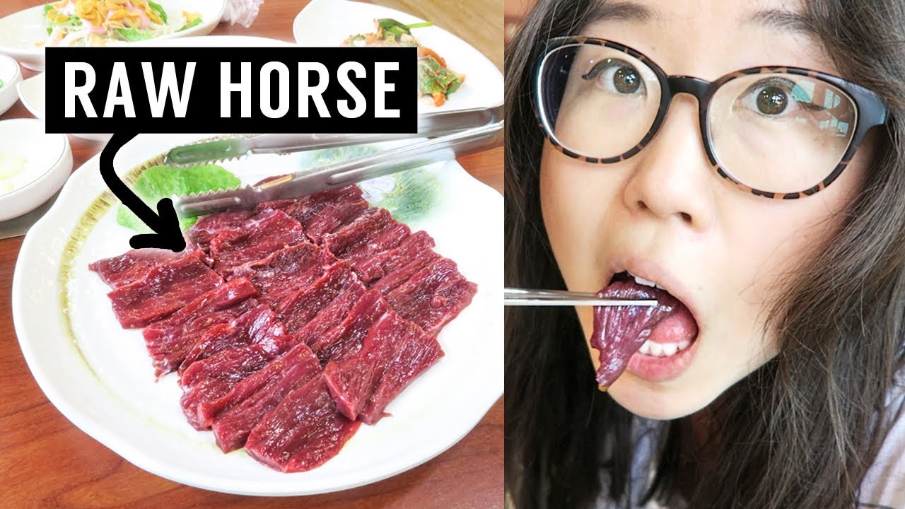 Trying Raw Horse Meat in Korea ► Sashimi VS Grilled