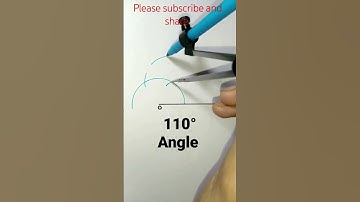 How to construct 110 degree angle with compass | 110°angle