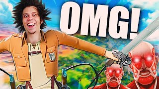 RUBIUS REACCIONA a ATTACK ON TITAN en FORTNITE