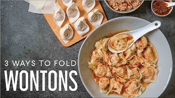 3 WAYS TO FOLD WONTONS