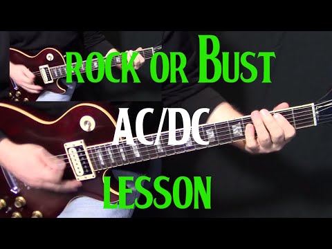how to play "Rock or Bust" on guitar by AC/DC - rhythm guitar lesson