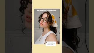 an easy bandana hairstyle 💛 #bandana #wavyhair #wavyhairstyle
