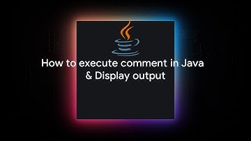 How to execute comment in java & display output | Java Special videos | AST education