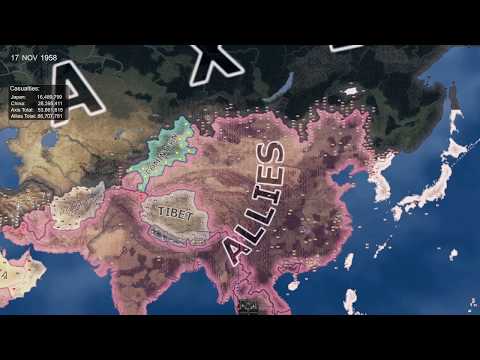 Japan vs China 30 Years of War - Hoi4 Timelapse