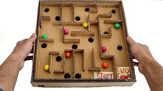 How to Make Amazing Game | Board Game Marble Labyrinth from Cardboard | DIY Marble Maze Game