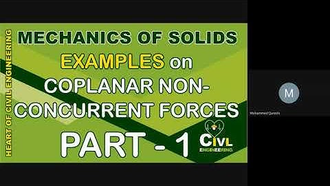 EXAMPLES ON CO-PLANAR NON-CONCURRENT FORCES (PART-1)