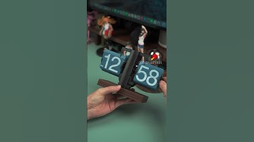 Sharing my desk accessory: a wooden flip clock.#clock #flipclock #unboxing