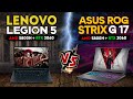 ASUS ROG STRIX G17 vs LENOVO LEGION 5 17.3 | ИГРЫ + БЕНЧМАРКИ | СРАВНЕНИЕ