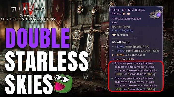 DOUBLE STARLESS SKIES on ONE RING - More OP Sanctification Diablo 4