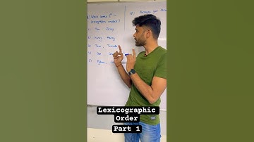 Lexicographic Order | Part 1 | Important for SNAP Exam