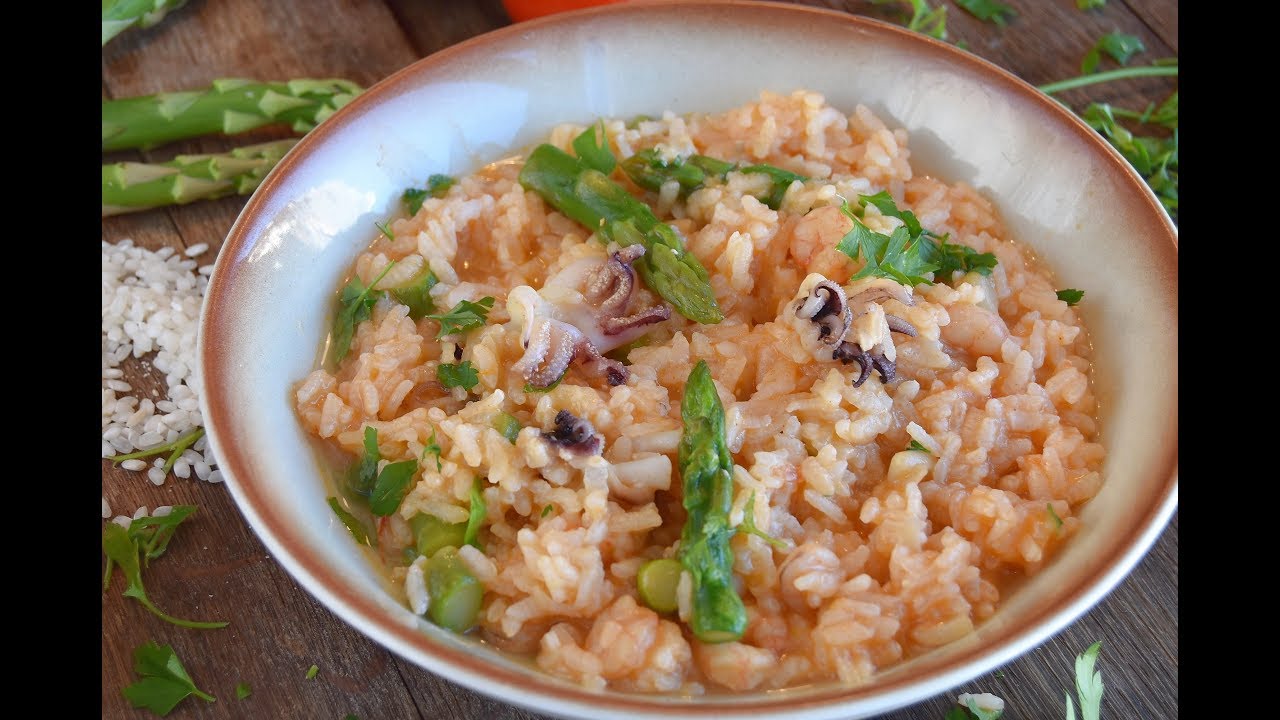 Arroz de sepia y espárragos trigueros
