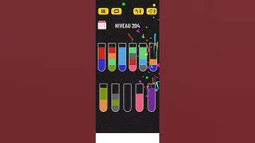 Water sort color puzzle game level 204 solution ios apk #shorts