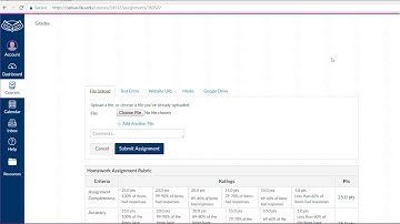 Submitting an Assignment in Canvas