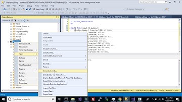 SSMS Part 2 -  Generating Scripts