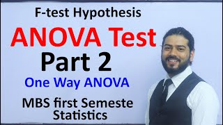 ANOVA test Part 2 One Way F test Hypothesis MBS First Semester Statistics Solution in Nepali