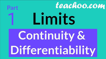 Continuity and Differentiability Class 12 - Part 1 - Limits