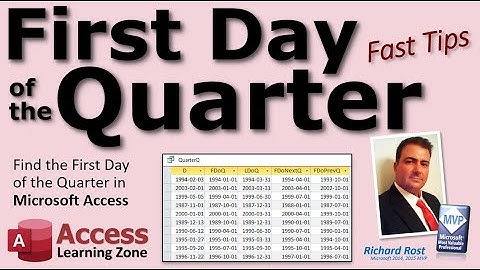 Find the First Day of the Quarter in Microsoft Access