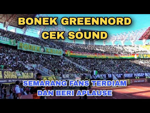 Begini Respon Semarang Fans saat Lihat Bonek Greennord Cek Sound di Stadion GBT class=