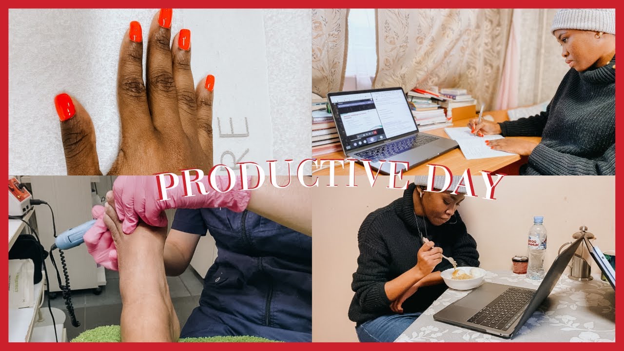 A productive day in my life vlog; Online lecture, Self-care, running ...