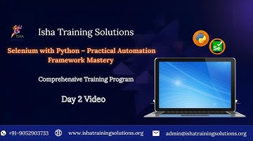 Selenium with Python Day 2 video on 11th December 2025. Call/WhatsApp us on +91-9052903733 to enroll