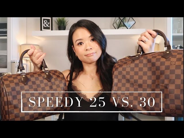 LV SPEEDY B 25 VS. 30 - WHICH WOULD WORK FOR YOU AS A DIAPER BAG? & WHAT  FITS?