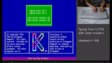 Playing TT5 (Typing Tutor 5) - A DOS software from 1992