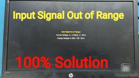 Input Signal Out of Range | Fix Problem | Led Monitor Resolution not Support