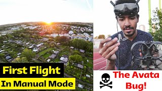 DJI Avata║First-Time FPV Flight in Manual Mode: My Crash & The Fault within the Drone!