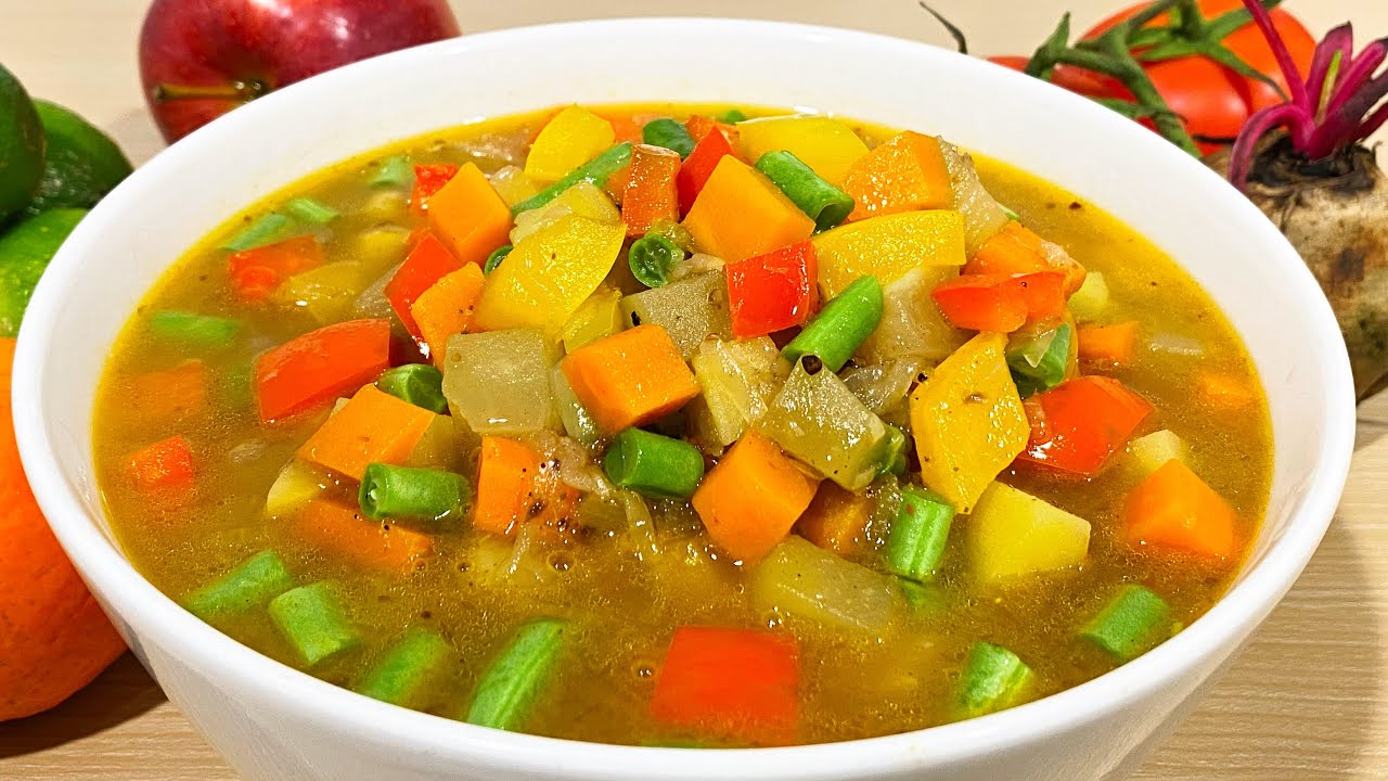 Diese Gemüsesuppe ist fantastisch; meine Kinder lieben sie, und das Rezept ist sehr einfach.