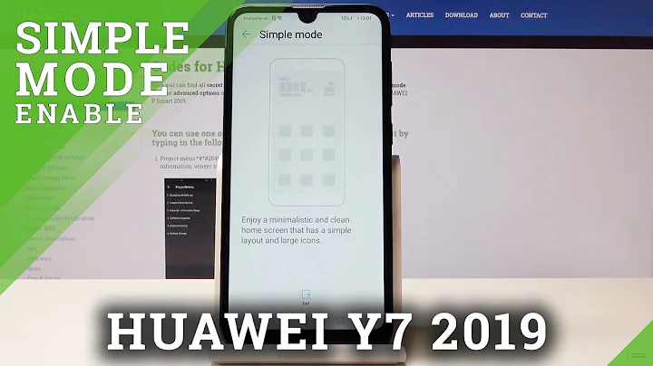 How to Enter Simple Mode in Huawei Y7 2019 - Large Icons