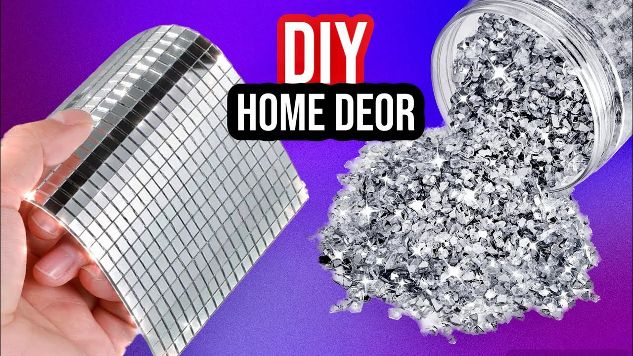 See How I Use Crushed Glass & Mirror Tiles To Create a Amazing & Glamorous Home Decor 2023