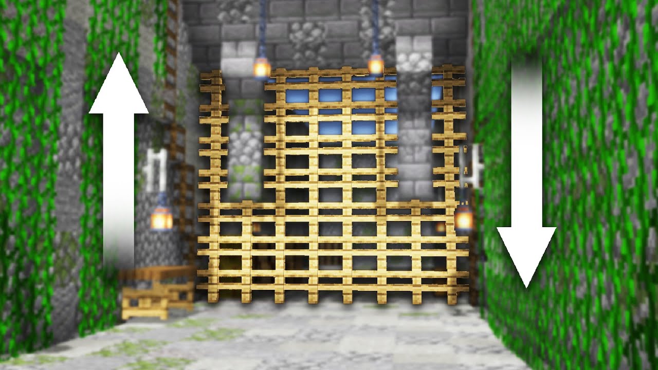 Minecraft: How to Build a Working Castle Gate (Portcullis)