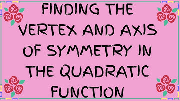 Finding the vertex and axis of symmetry in the Quadratic Function