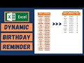Create a Dynamic Birthday Reminder Table Easily in Excel - Tutorial