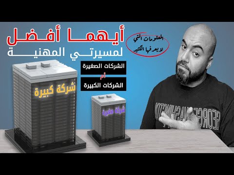 أيهما أفضل لمسيرتي المهنية، الشركات الصغيرة أم الشركات الكبيرة؟