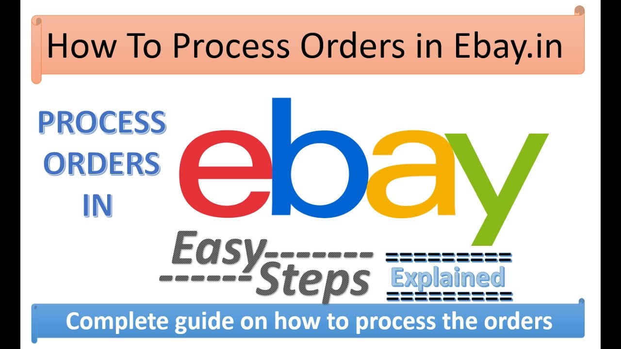 How To Process Orders in Ebay India Explained in Hindi YouTube
