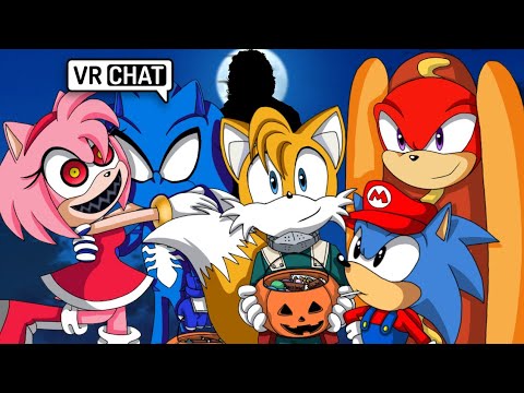 SONIC AND FRIENDS GO TRICK OR TREATING ON VR CHAT 