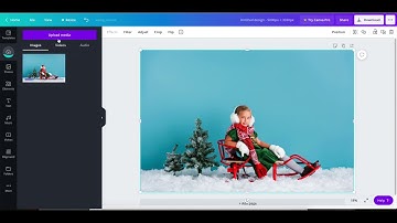 How to apply snow overlays in Canva