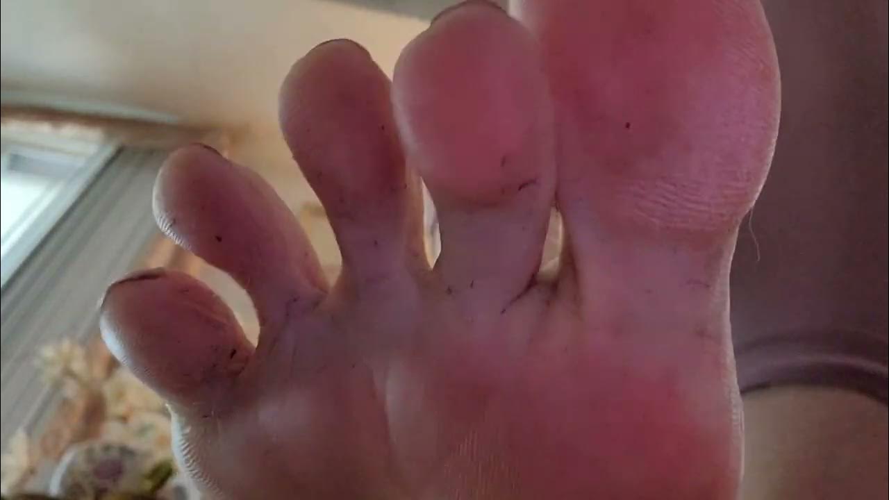 size 12 Big Foot Goddess bare soles and toes with sock lint YouTube